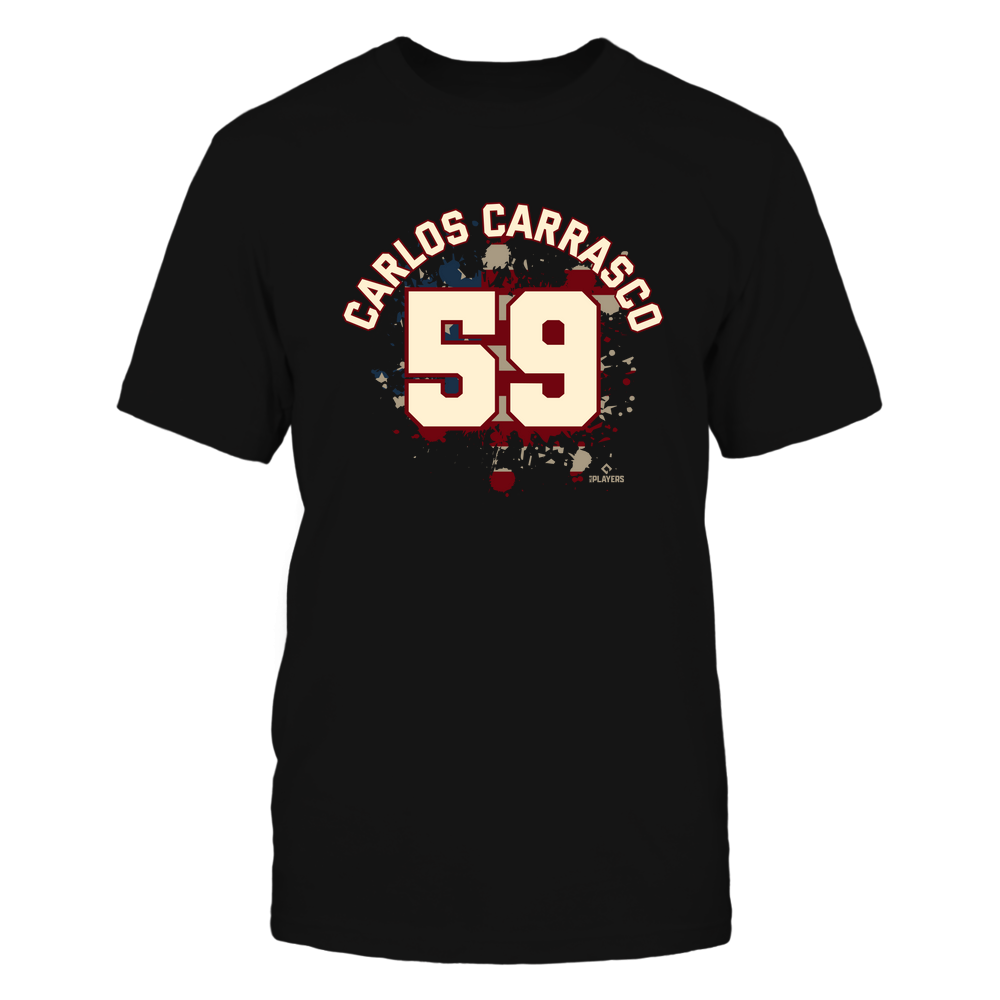 Vintage Flag - Carlos Carrasco T-Shirt | New York M Pro Baseball | MLBPA | Ballpark MVP