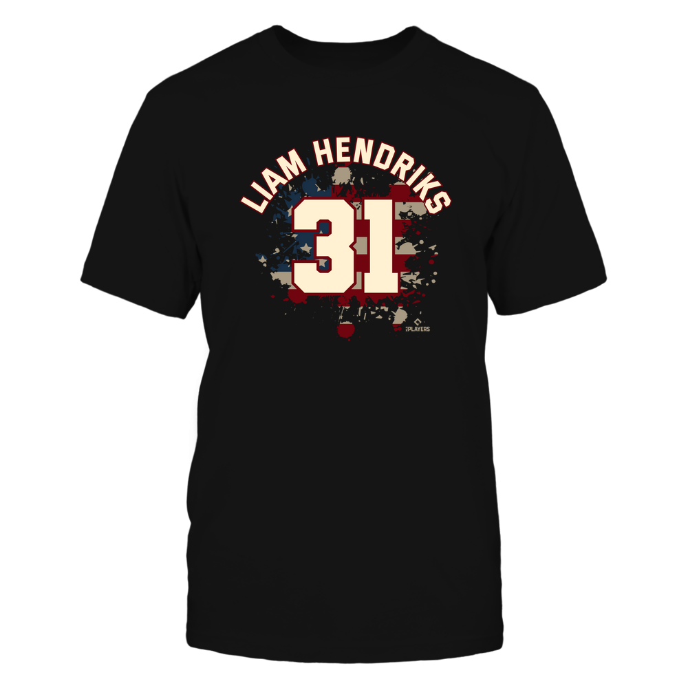 Vintage Flag - Liam Hendriks Tee | Chicago W Pro Baseball | Ballpark MVP | MLBPA