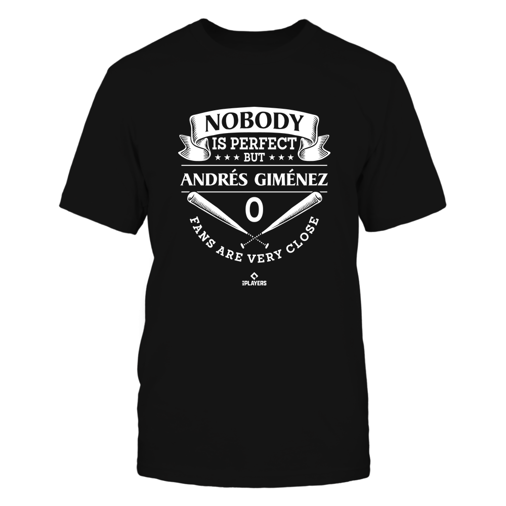 Nobody Is Perfect - Andres Gimenez T-Shirt | Cleveland Pro Baseball Team | Ballpark MVP | MLBPA