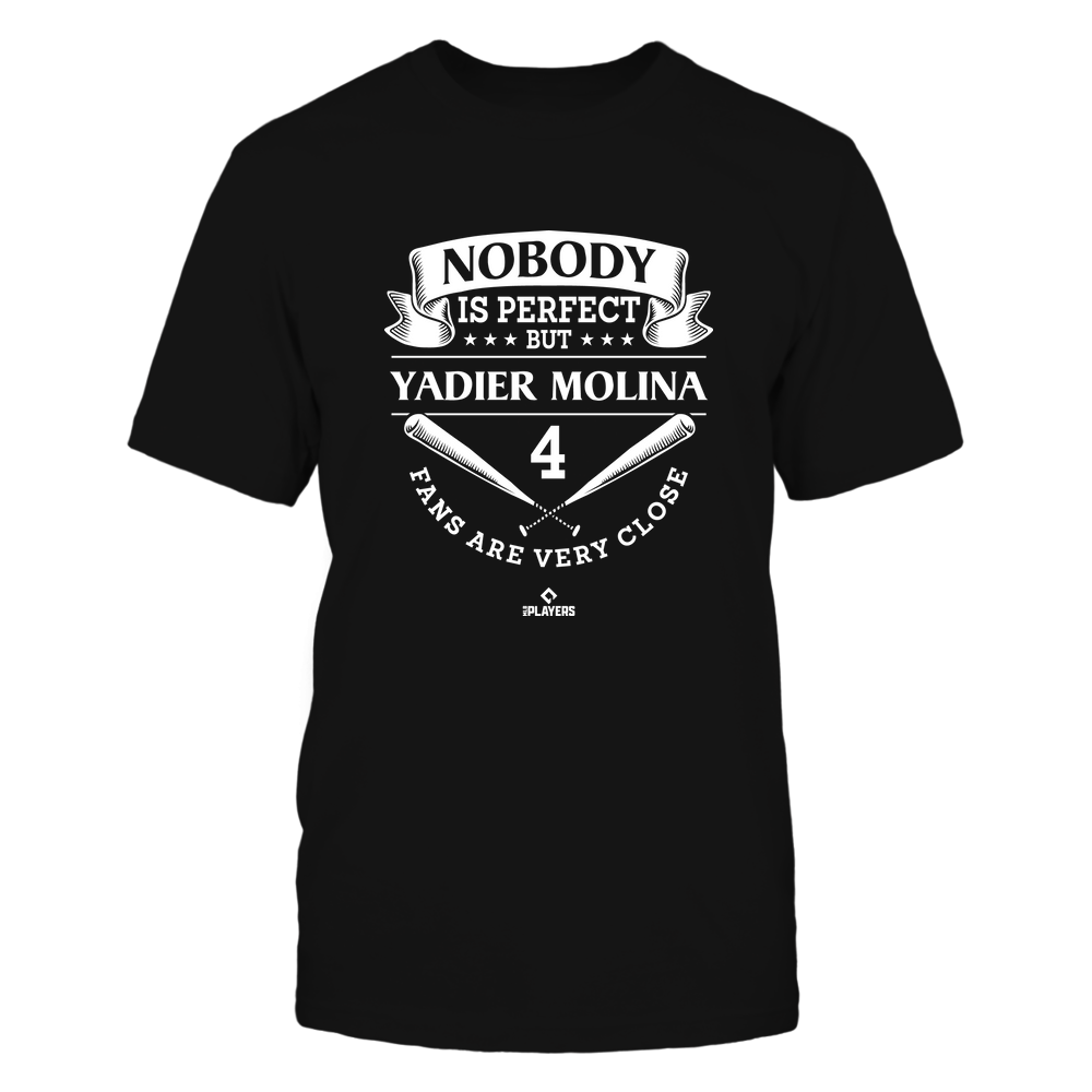 Nobody Is Perfect - Yadier Molina T-Shirt | St. Louis Major League Team | Ballpark MVP | MLBPA