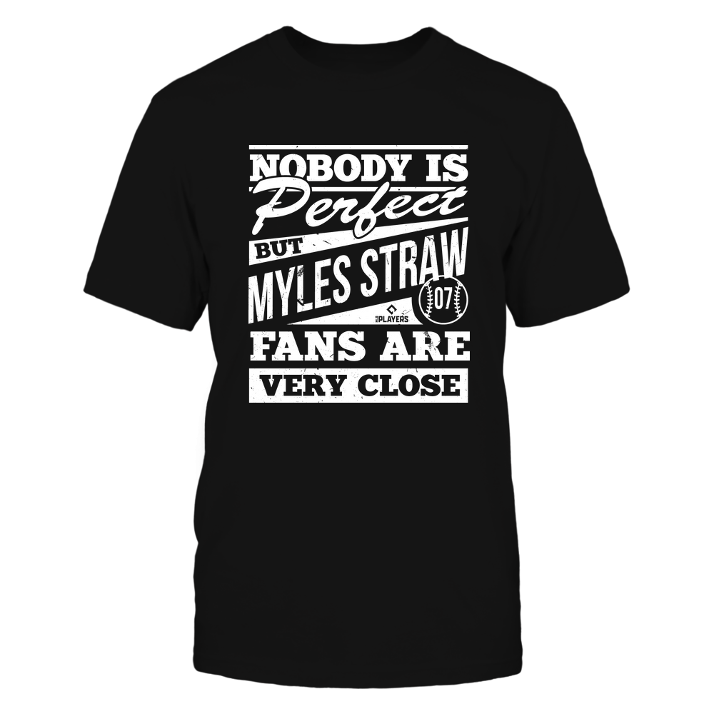 Nobody Is Perfect - Myles Straw Tee | Cleveland Baseball Team | Ballpark MVP | MLBPA