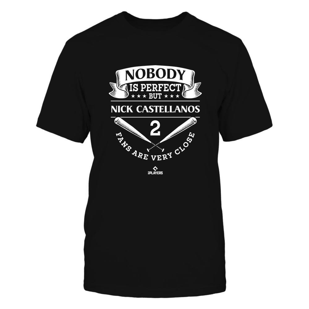 Nobody Is Perfect - Nick Castellanos Tee | Cincinnati Baseball | Ballpark MVP | MLBPA